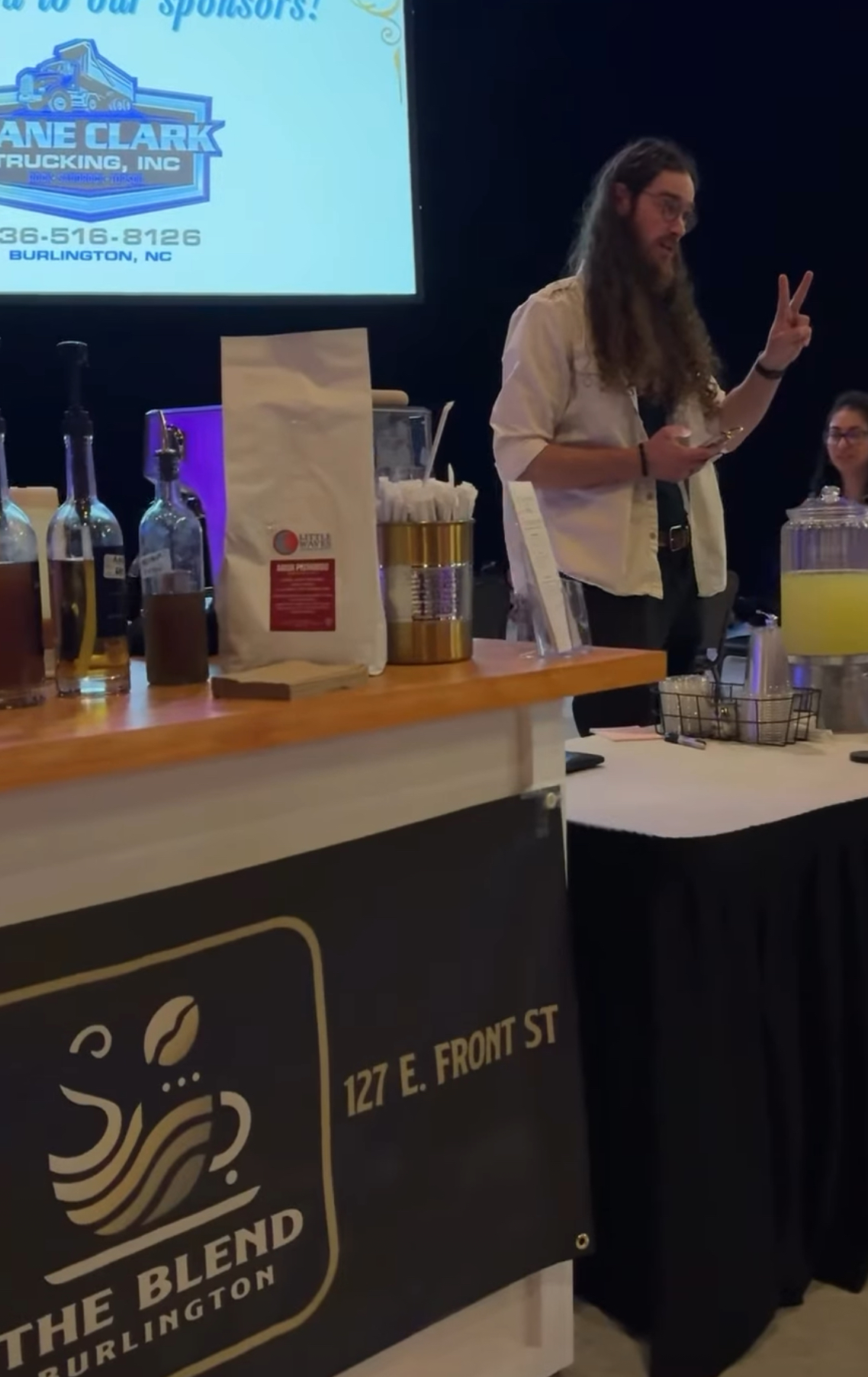 The Blend Burlington Mobile Coffee Cart at an event